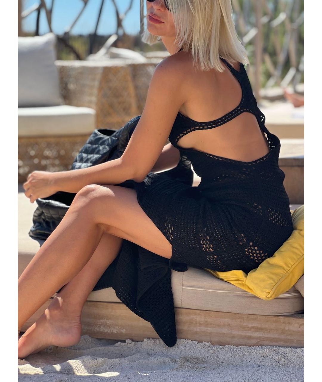 SAINT LAURENT Черное хлопковое платье, фото 7
