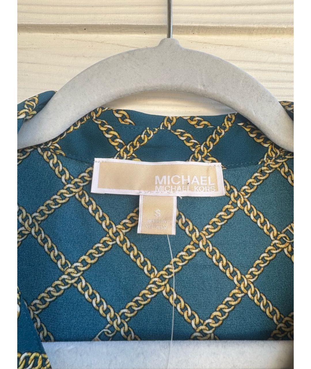 MICHAEL KORS Зеленая полиэстеровая блузы, фото 3