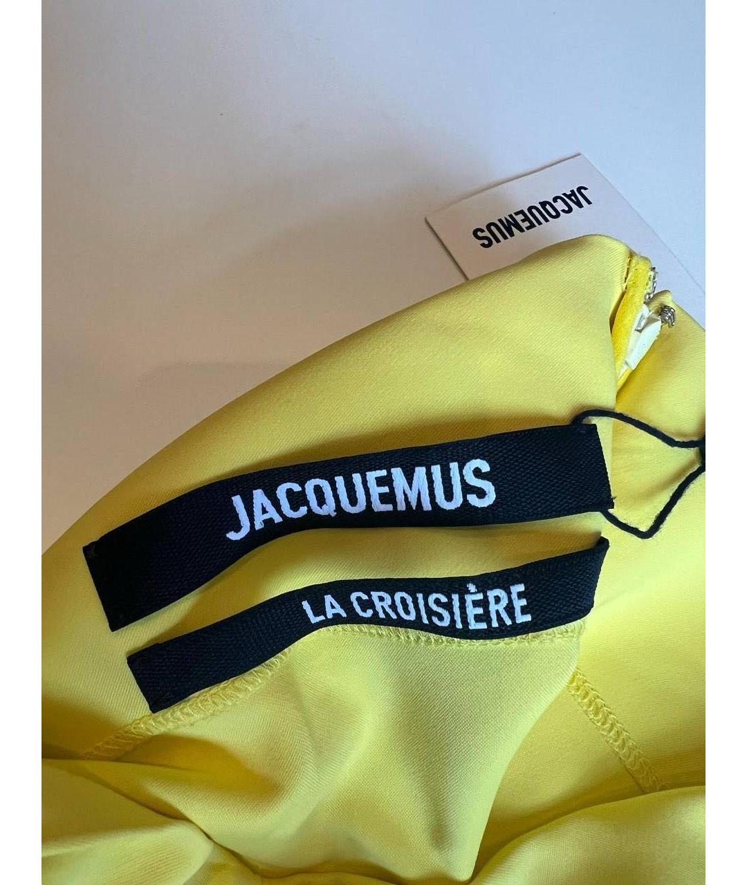 JACQUEMUS Желтая юбка миди, фото 6