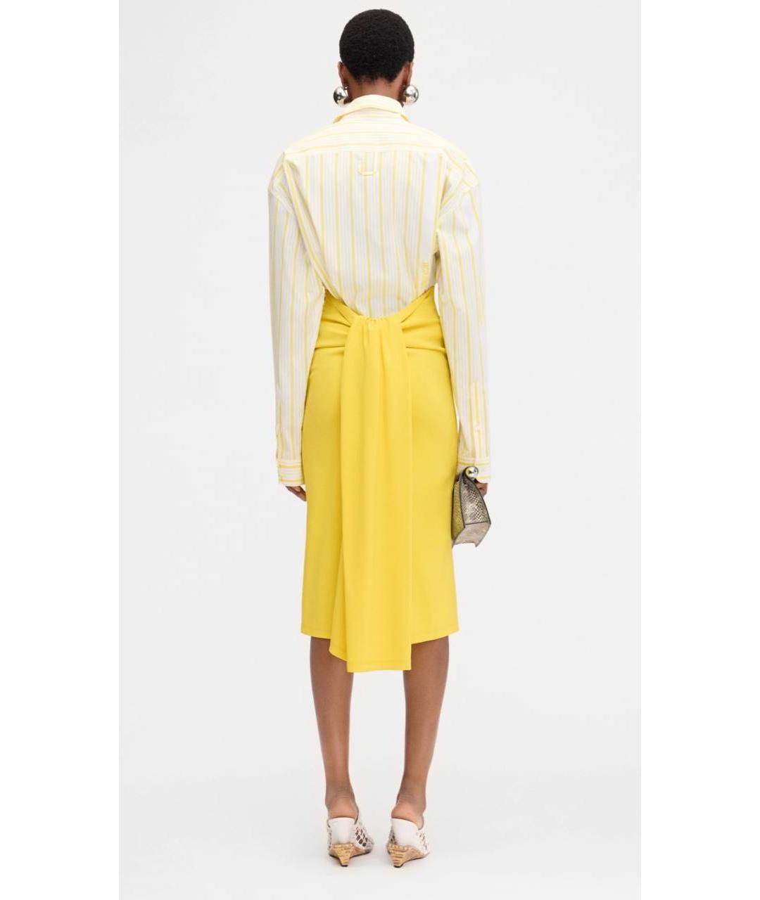 JACQUEMUS Желтая юбка миди, фото 2