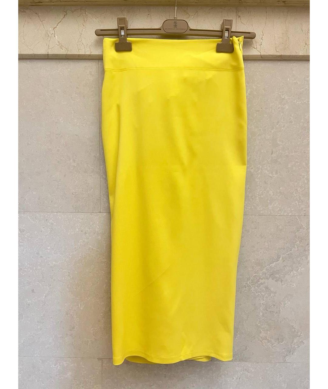 JACQUEMUS Желтая юбка миди, фото 4