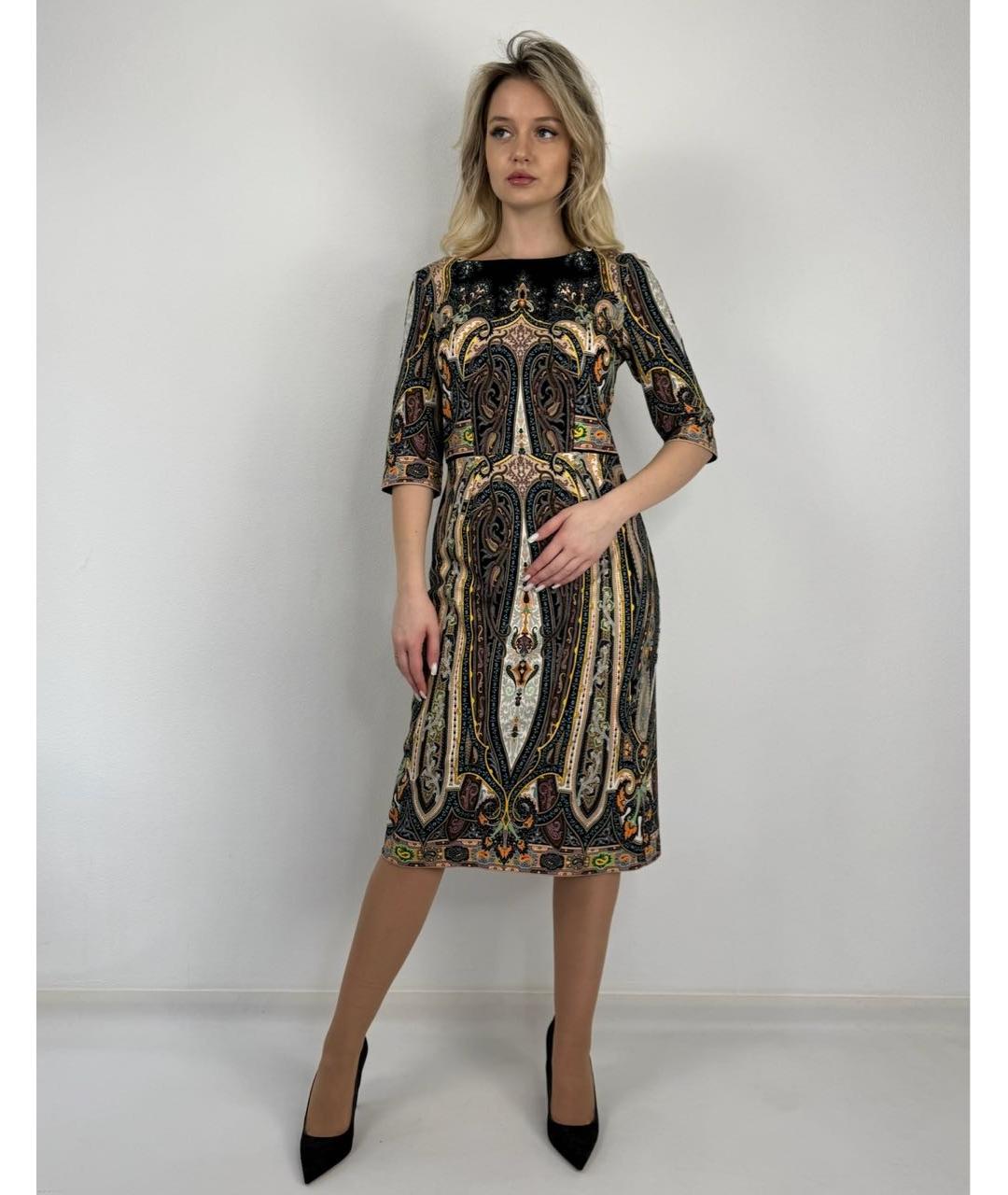 ETRO Мульти хлопковое повседневное платье, фото 4