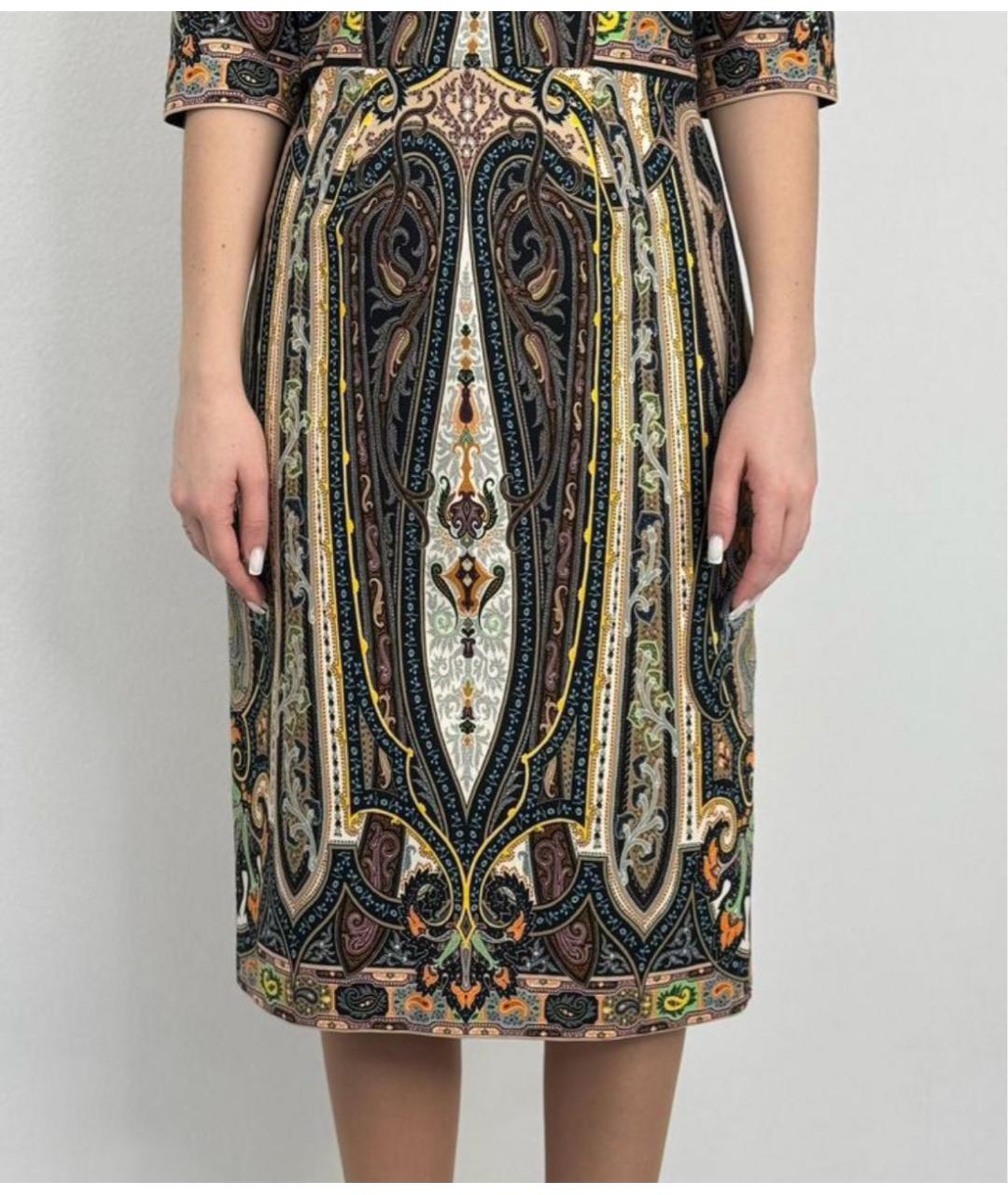 ETRO Мульти хлопковое повседневное платье, фото 3