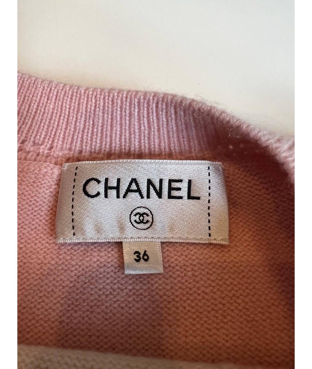CHANEL Розовый кашемировый джемпер / свитер, фото 5