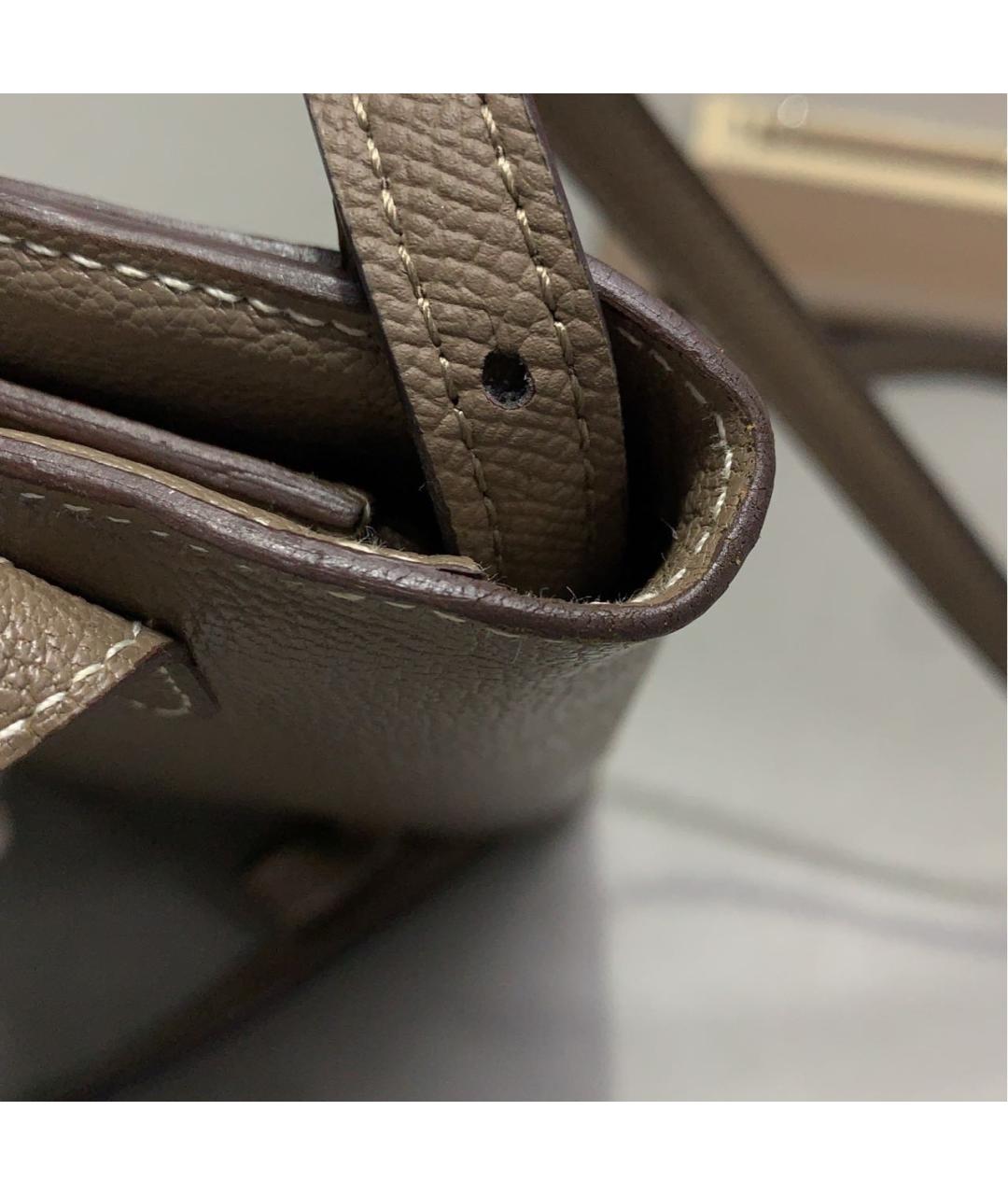HERMES Коричневая кожаная сумка через плечо, фото 7
