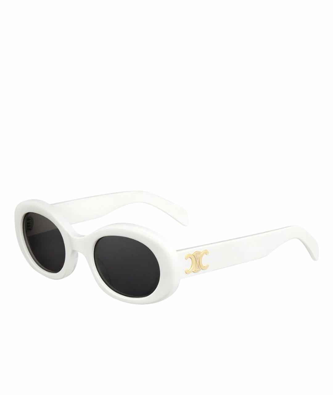 CELINE Белые пластиковые солнцезащитные очки, фото 1