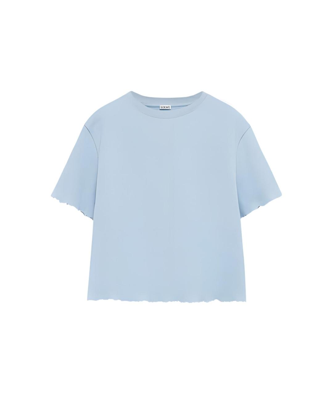 LOEWE Голубая хлопковая футболка, фото 1