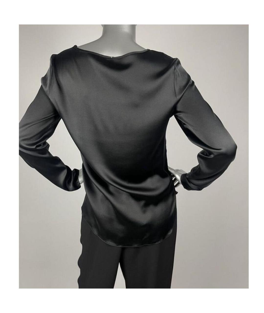 MAX MARA Черная шелковая блузы, фото 2