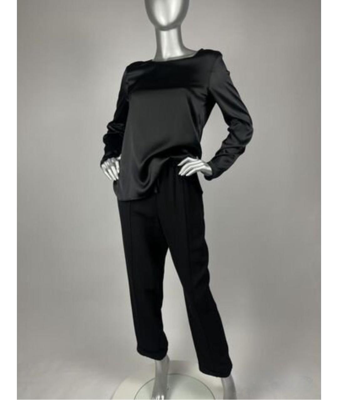 MAX MARA Черная шелковая блузы, фото 5