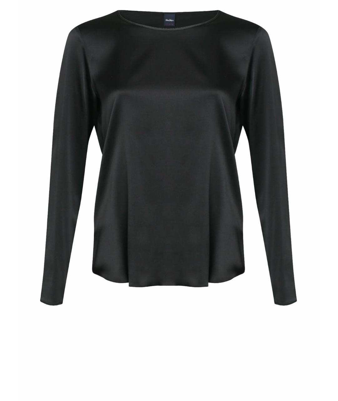 MAX MARA Черная шелковая блузы, фото 1