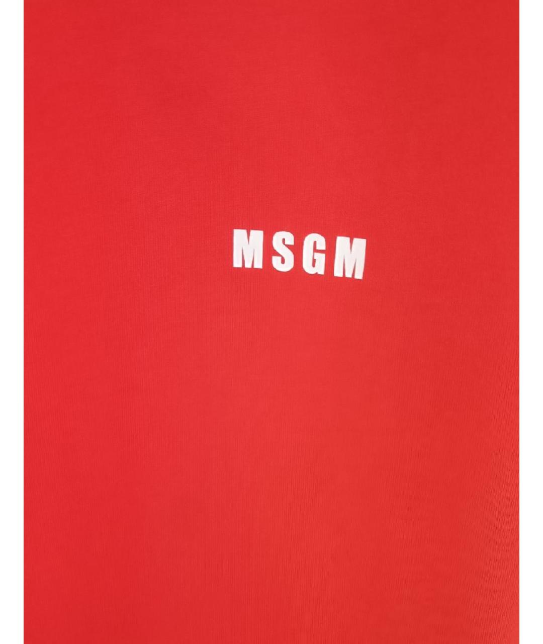 MSGM Оранжевая хлопковая футболка, фото 4