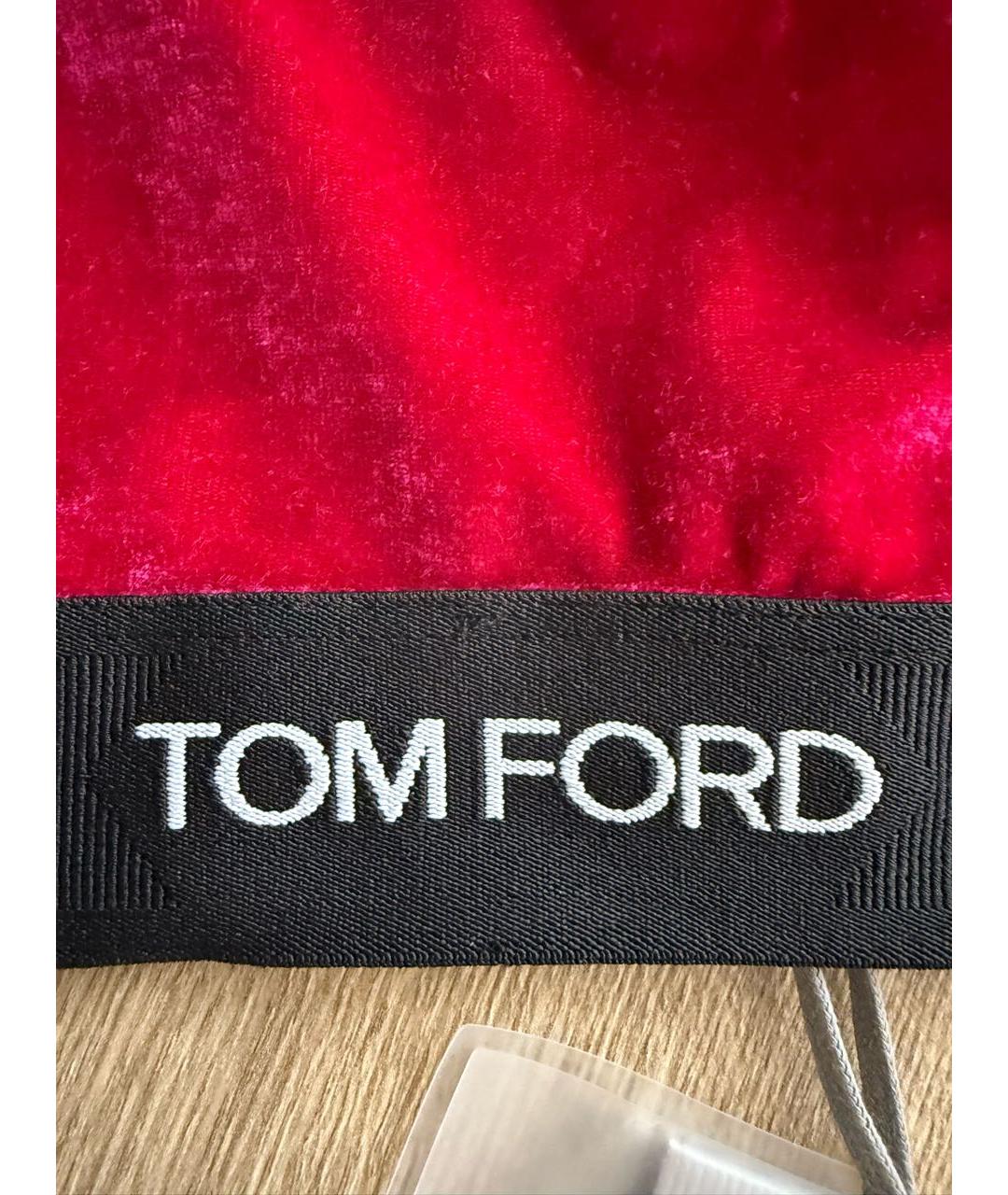 TOM FORD Бордовая велюровая майка, фото 4