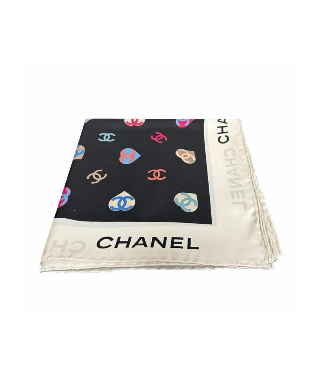 CHANEL Мульти шелковый платок, фото 1