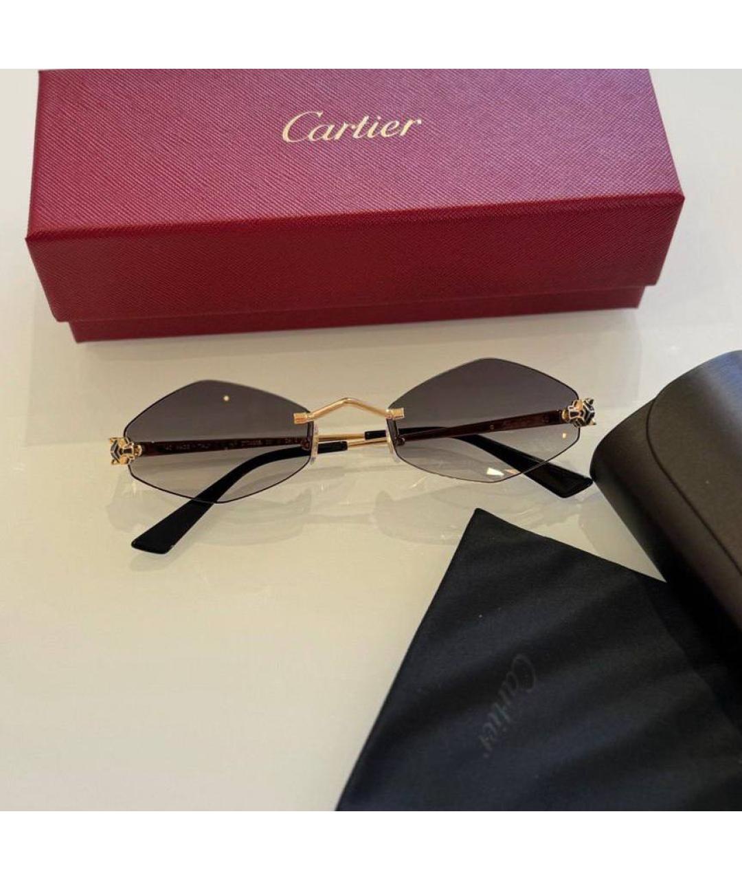 CARTIER Серые металлические солнцезащитные очки, фото 2