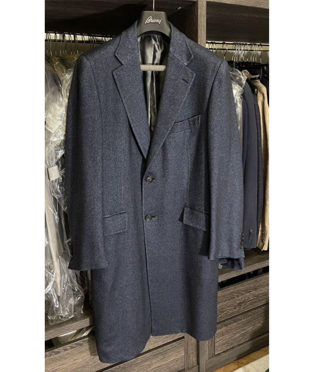 BRIONI Темно-синее кашемировое пальто, фото 7