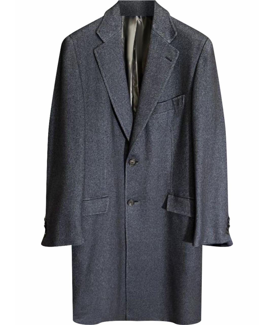 BRIONI Темно-синее кашемировое пальто, фото 1