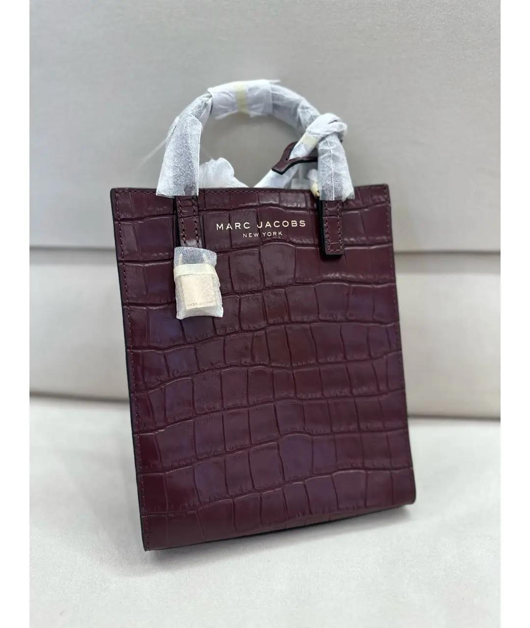 MARC JACOBS Бордовая кожаная сумка с короткими ручками, фото 2