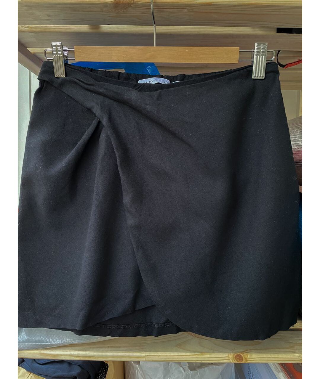 SEE BY CHLOE Черная вискозная юбка мини, фото 3
