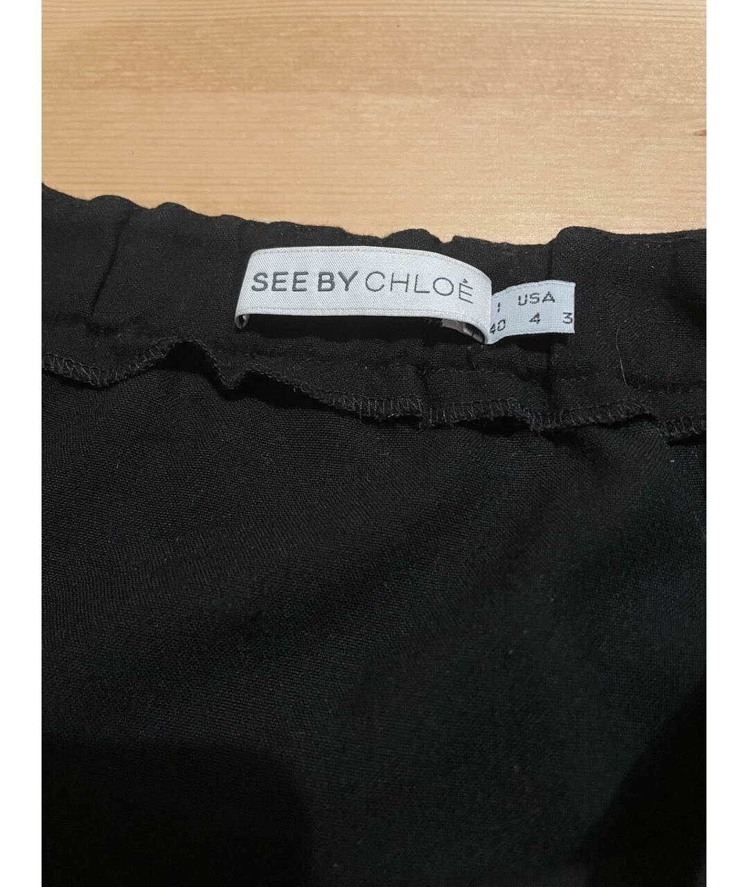 SEE BY CHLOE Черная вискозная юбка мини, фото 2