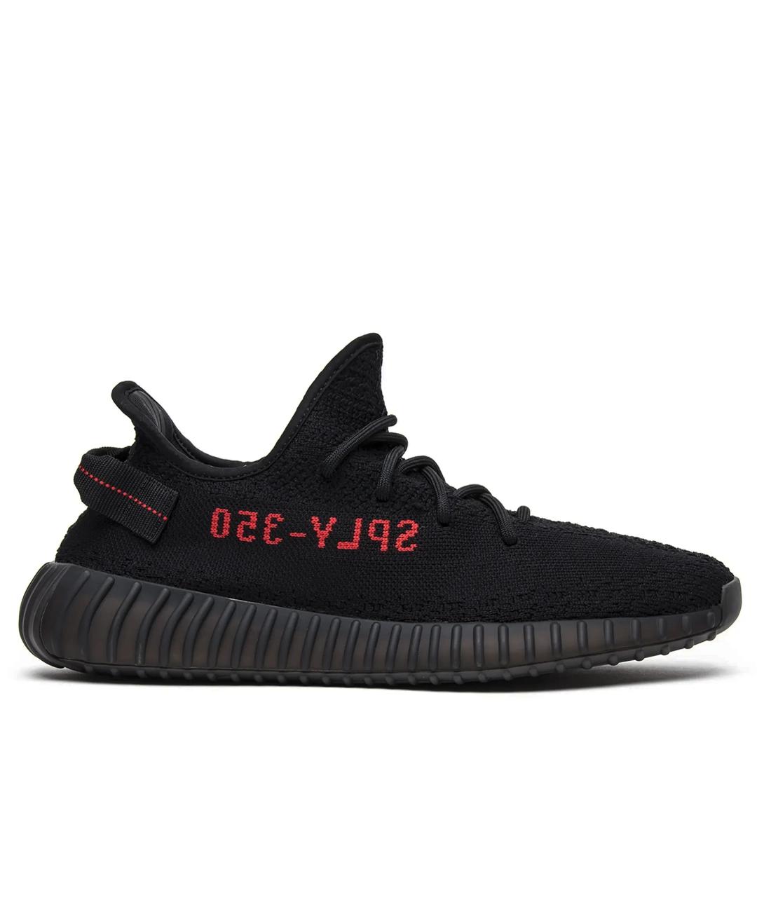 ADIDAS YEEZY Черные текстильные низкие кроссовки / кеды, фото 1