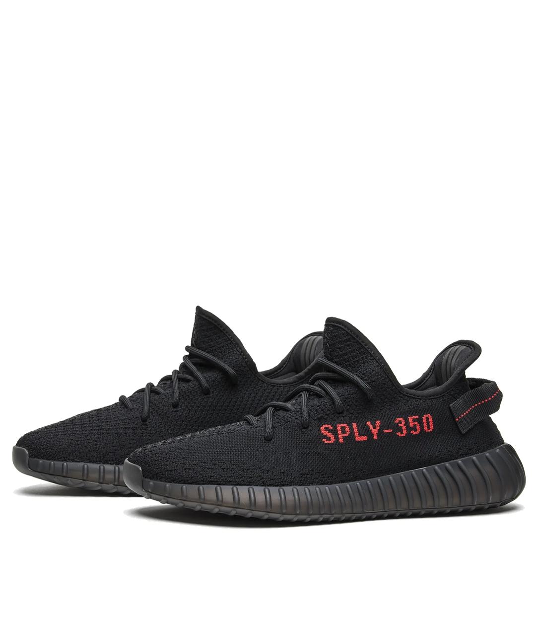 ADIDAS YEEZY Черные текстильные низкие кроссовки / кеды, фото 2