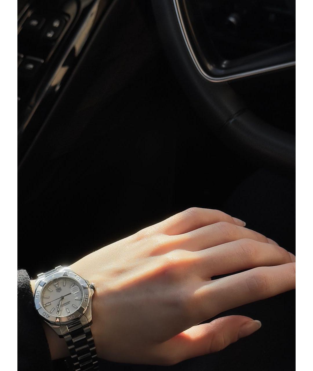 TAG HEUER Белые металлические часы, фото 8