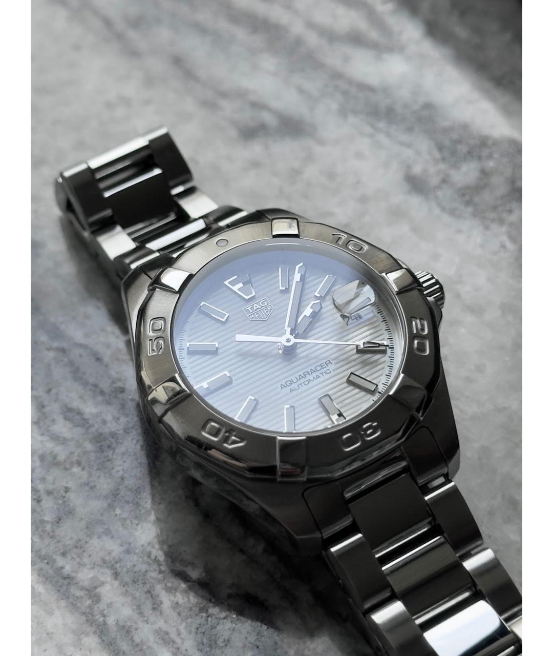 TAG HEUER Белые металлические часы, фото 4
