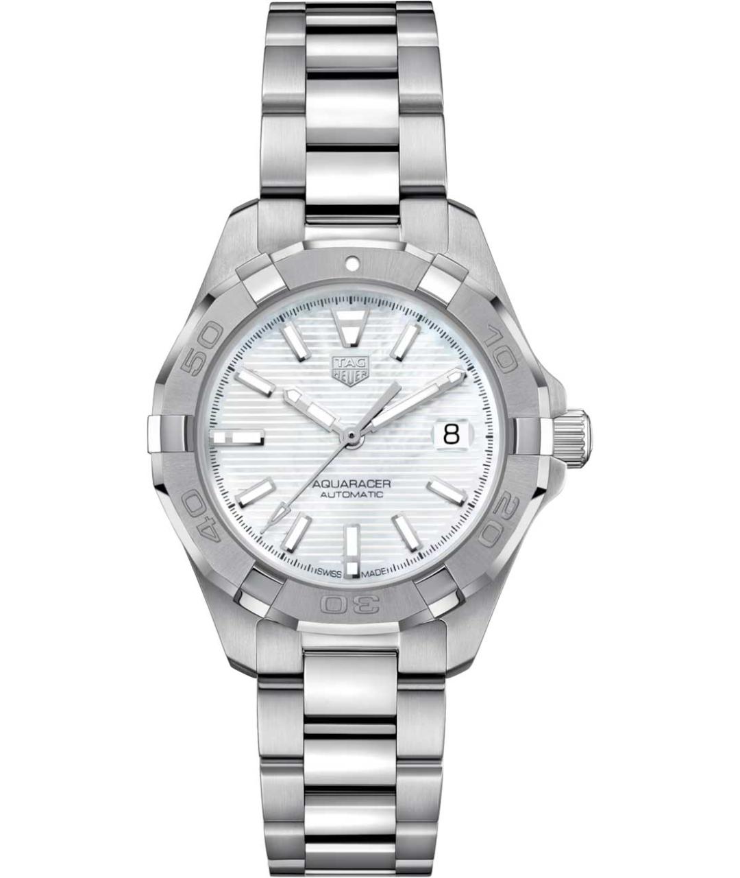 TAG HEUER Белые металлические часы, фото 1