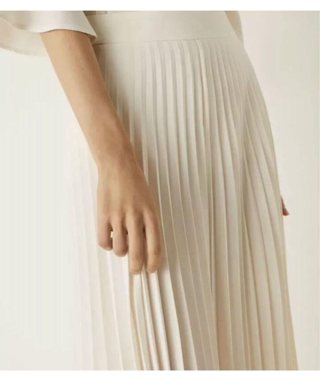 MAX MARA Белые полиэстеровые брюки широкие, фото 4
