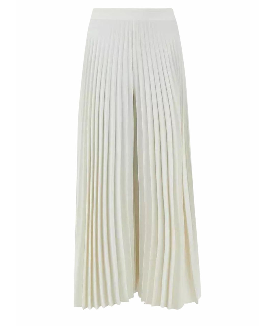 MAX MARA Белые полиэстеровые брюки широкие, фото 1