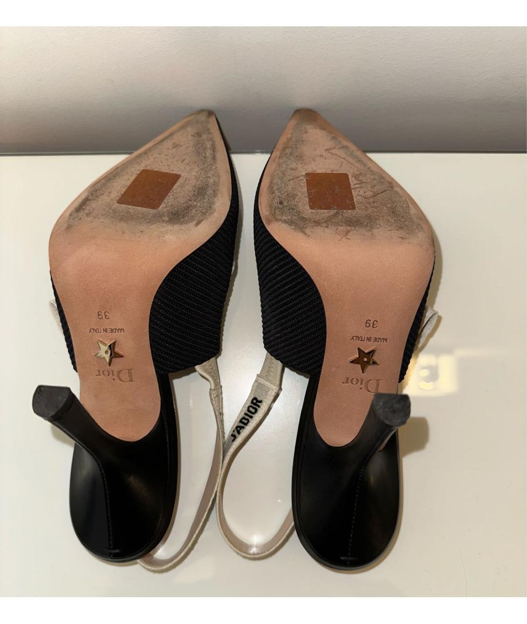 CHRISTIAN DIOR Черные текстильные туфли, фото 4