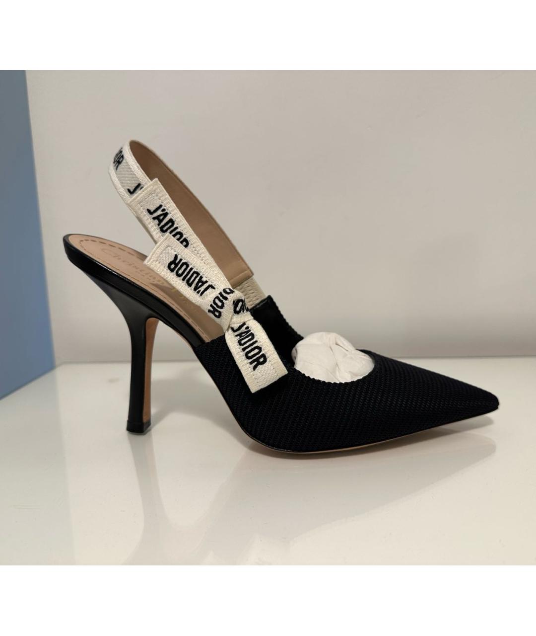 CHRISTIAN DIOR Черные текстильные туфли, фото 5