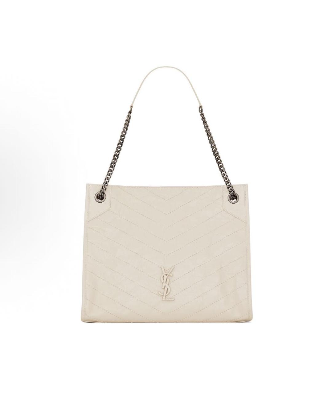 SAINT LAURENT Бежевая сумка тоут, фото 5