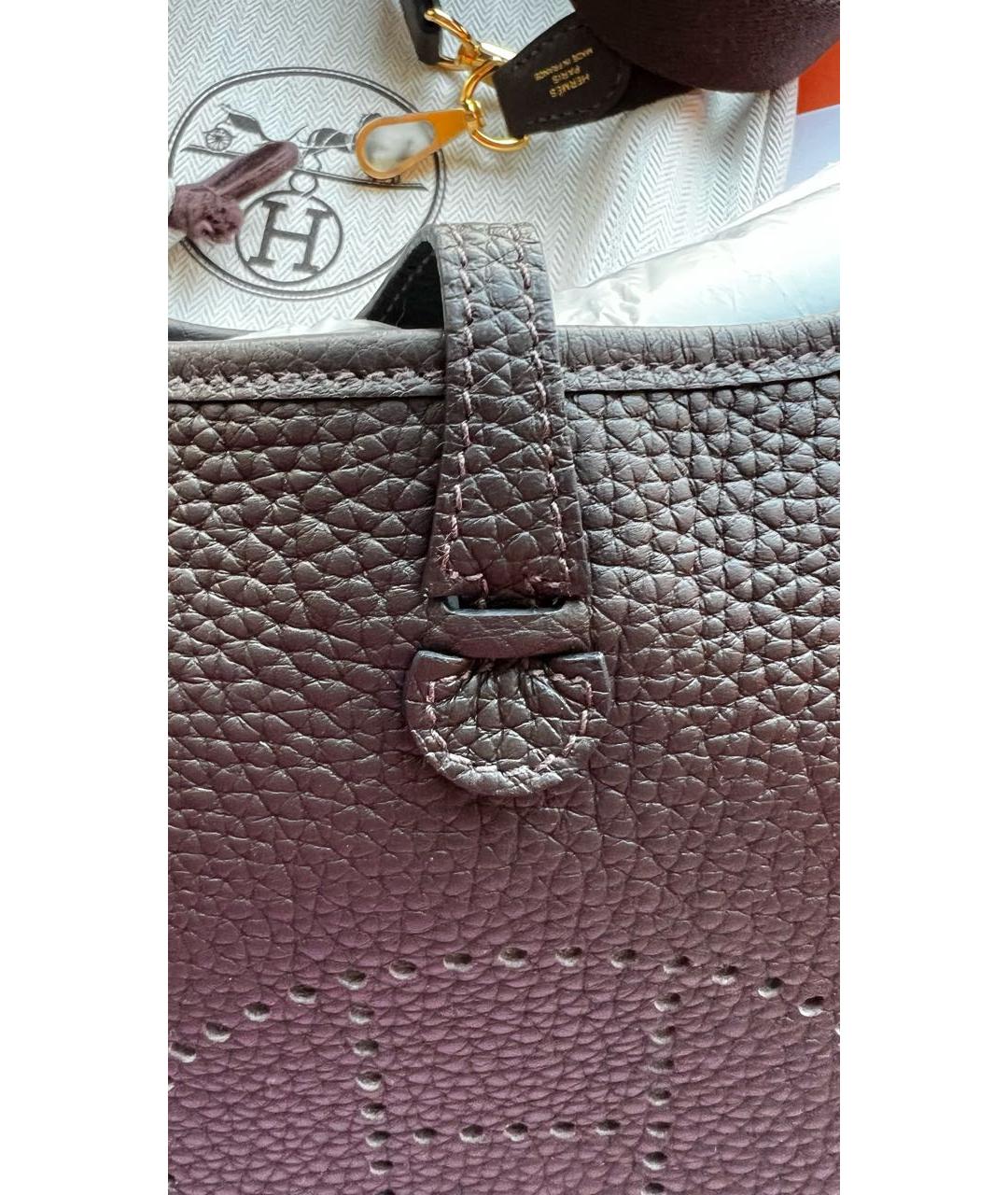 HERMES Коричневая кожаная сумка через плечо, фото 4