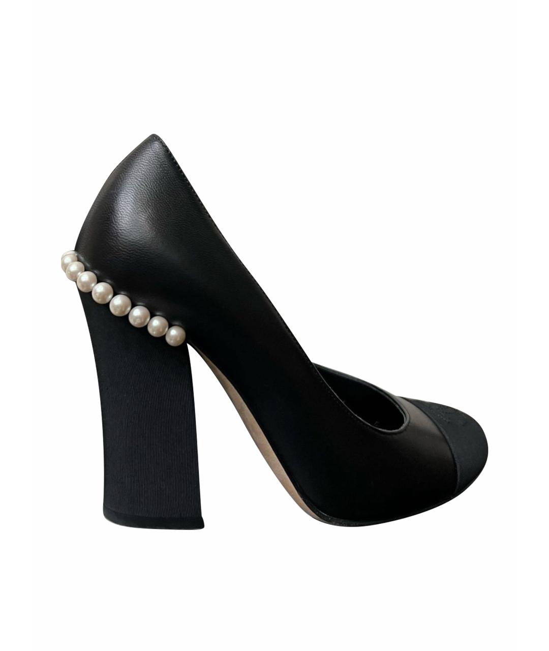 CHANEL Черные кожаные туфли, фото 1