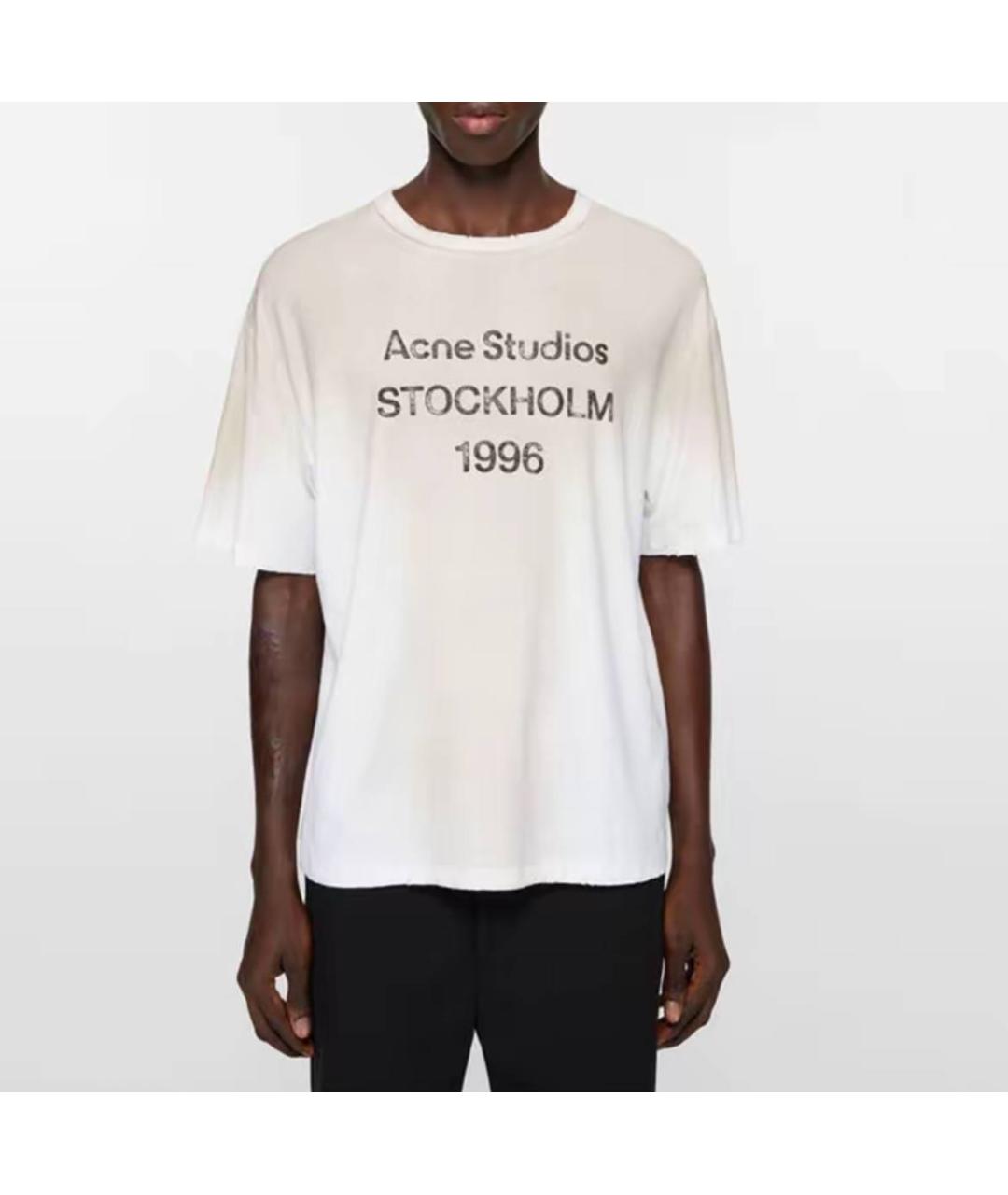 ACNE STUDIOS Белая хлопковая футболка, фото 2