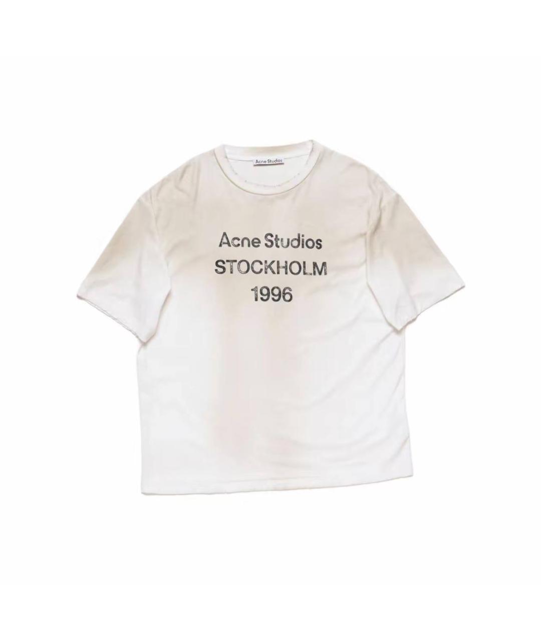 ACNE STUDIOS Белая хлопковая футболка, фото 1