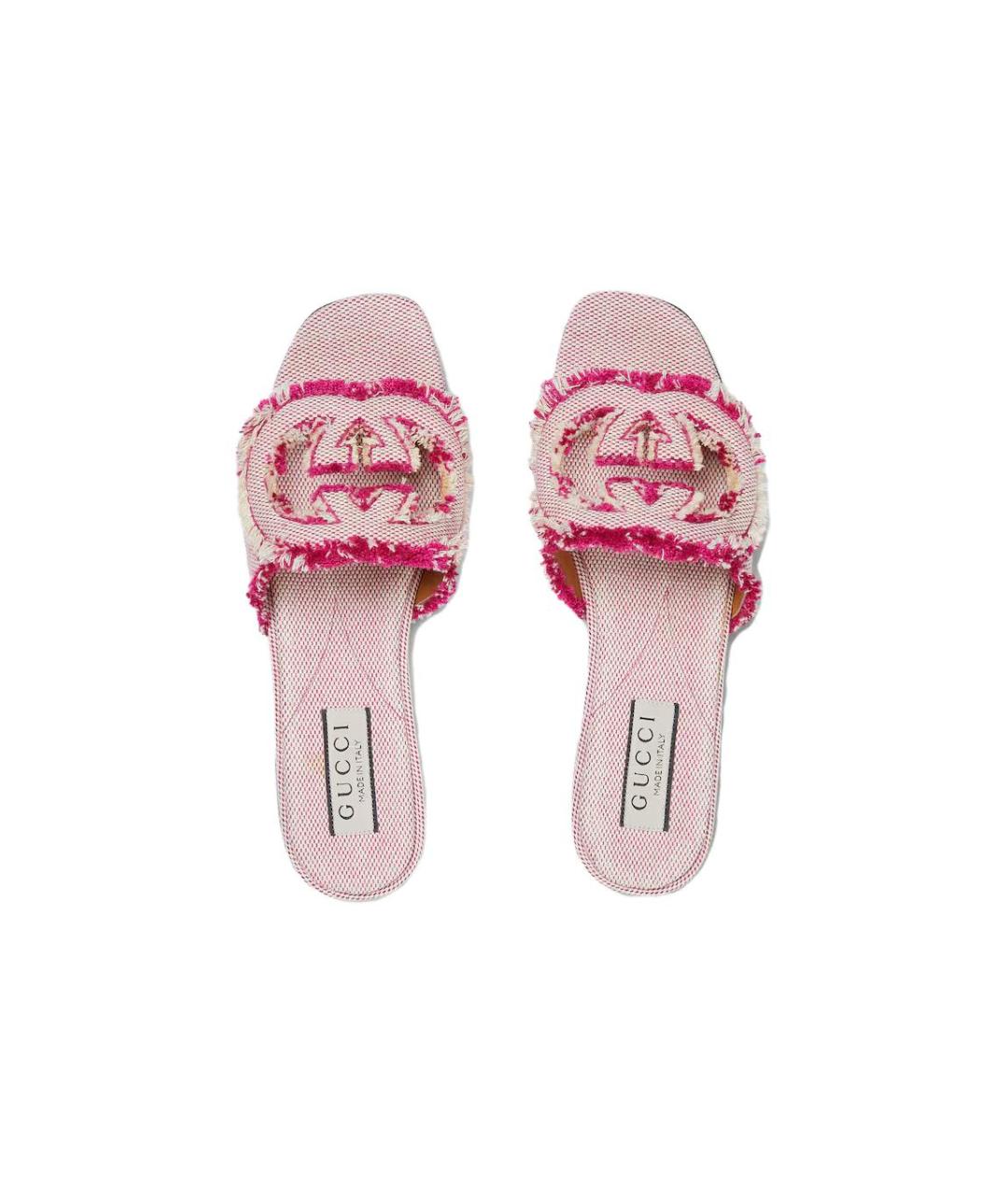 GUCCI Фуксия шлепанцы, фото 5