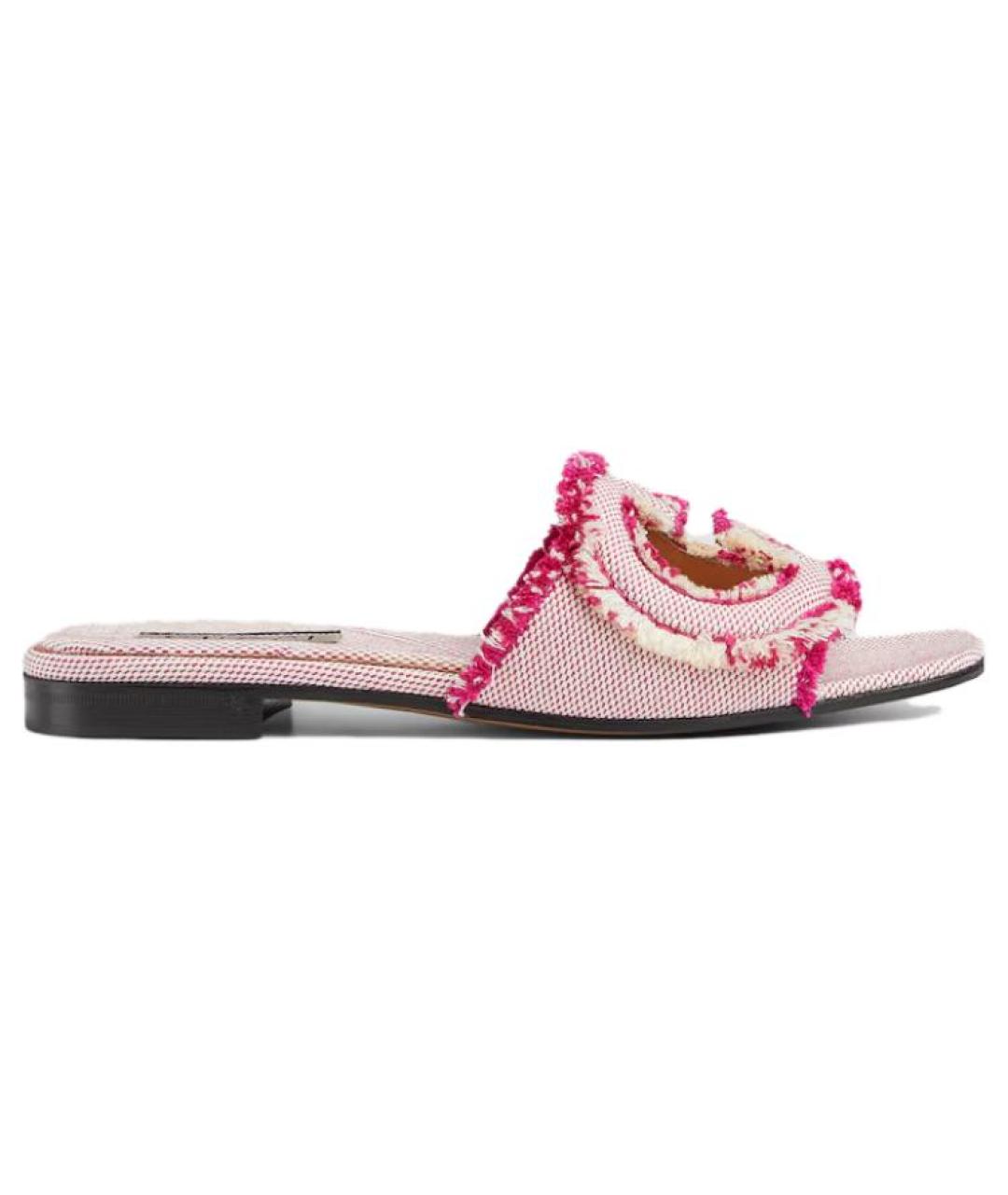 GUCCI Фуксия шлепанцы, фото 1
