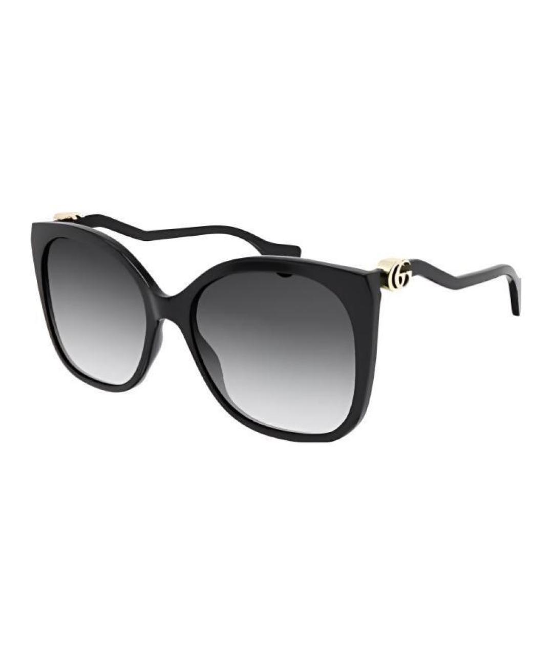 GUCCI Черные пластиковые солнцезащитные очки, фото 1