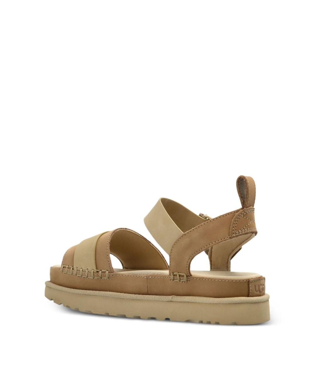 UGG AUSTRALIA Бежевые кожаные сандалии, фото 4