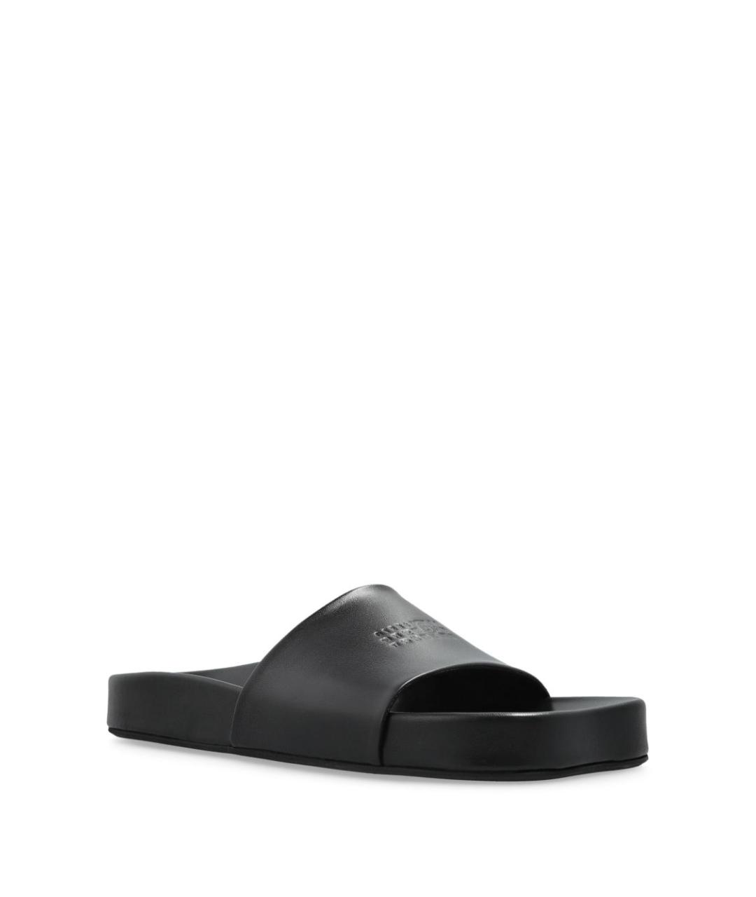 MM6 MAISON MARGIELA Черные кожаные сандалии, фото 4