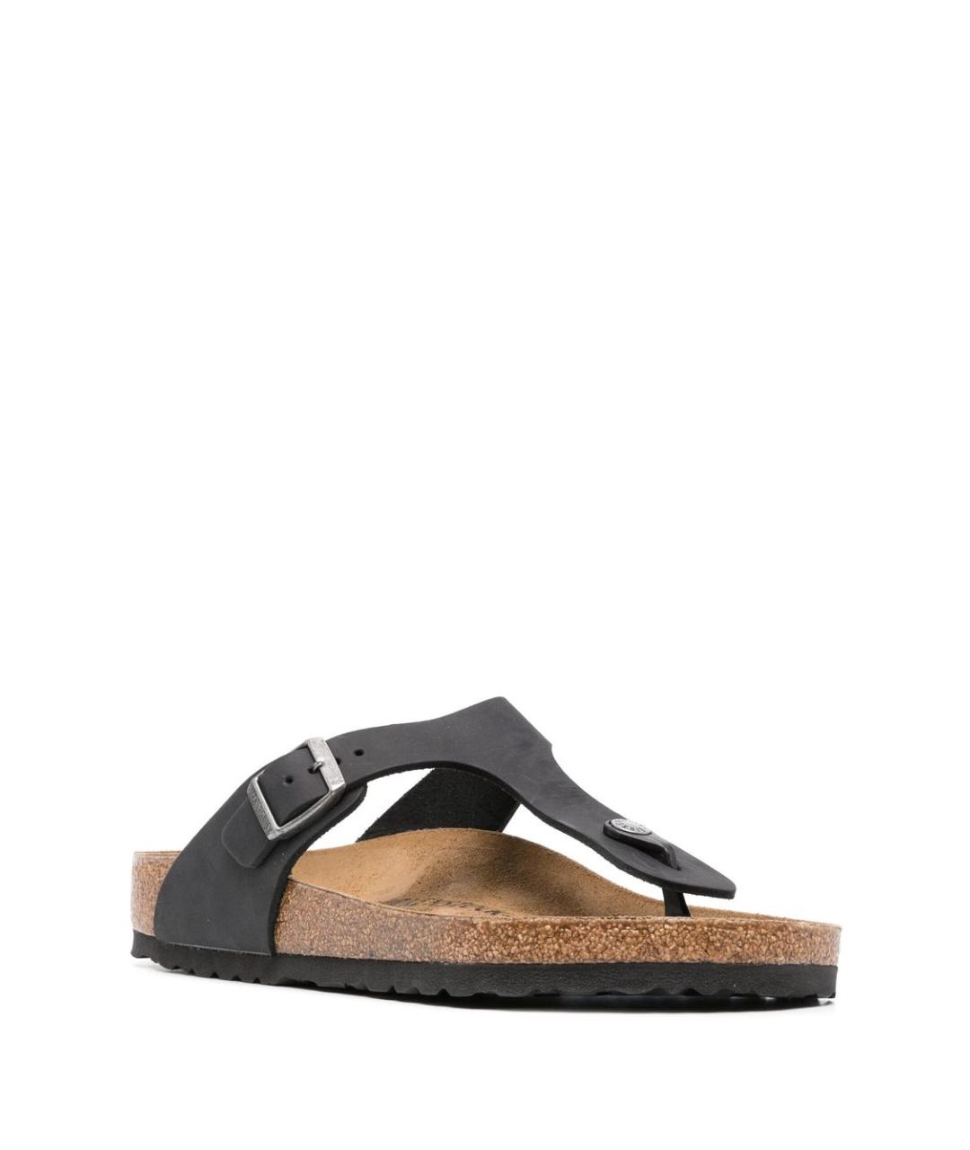 BIRKENSTOCK Черные кожаные сандалии, фото 4