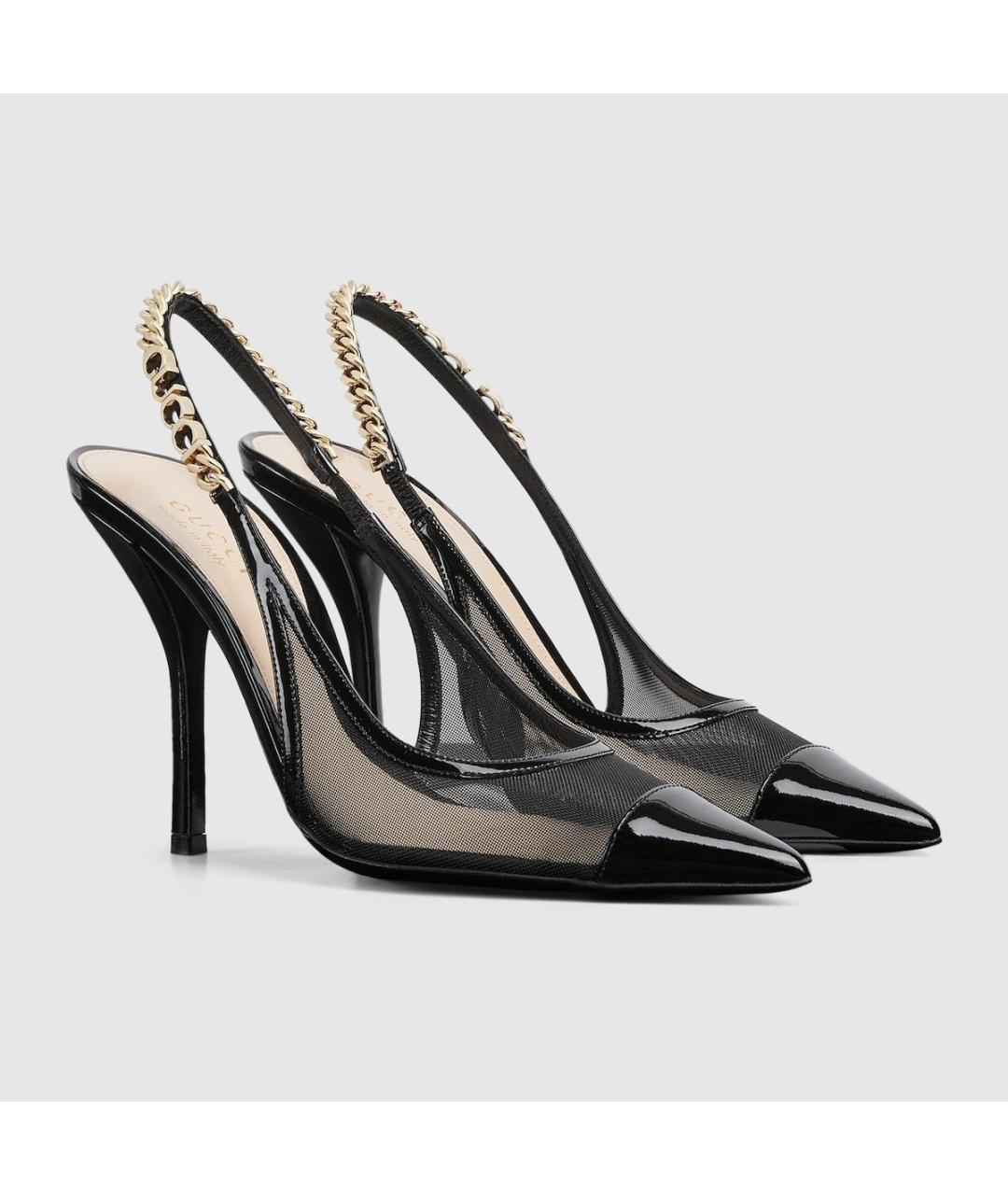 GUCCI Черные текстильные туфли, фото 2