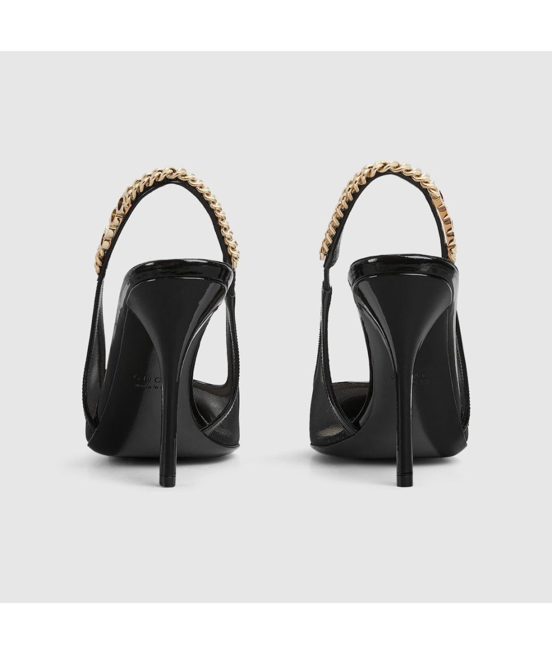 GUCCI Черные текстильные туфли, фото 4