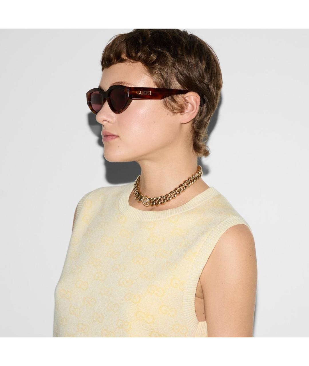 GUCCI Желтая хлопковая жилетка, фото 5