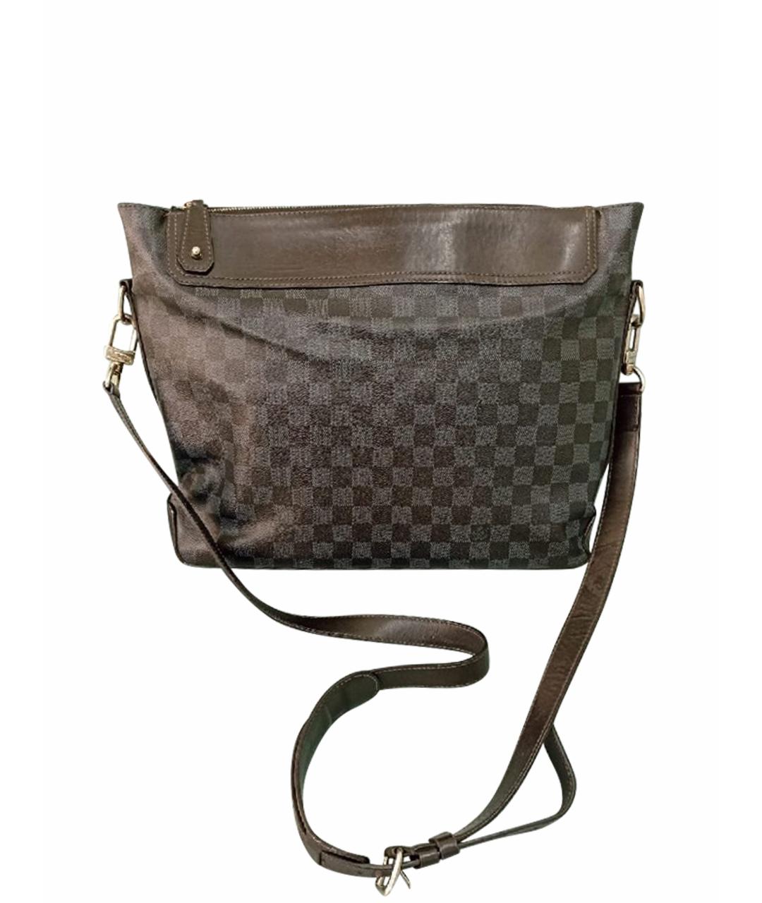 LOUIS VUITTON Коричневая кожаная сумка на плечо, фото 1