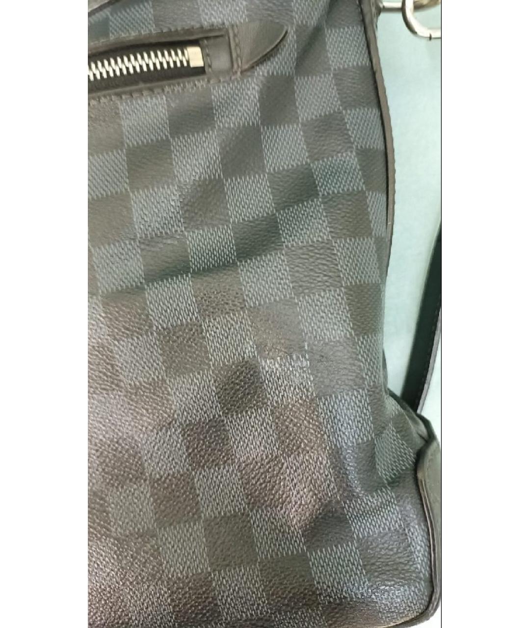 LOUIS VUITTON Коричневая кожаная сумка на плечо, фото 9
