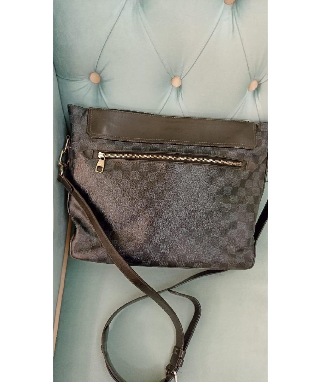 LOUIS VUITTON Коричневая кожаная сумка на плечо, фото 2