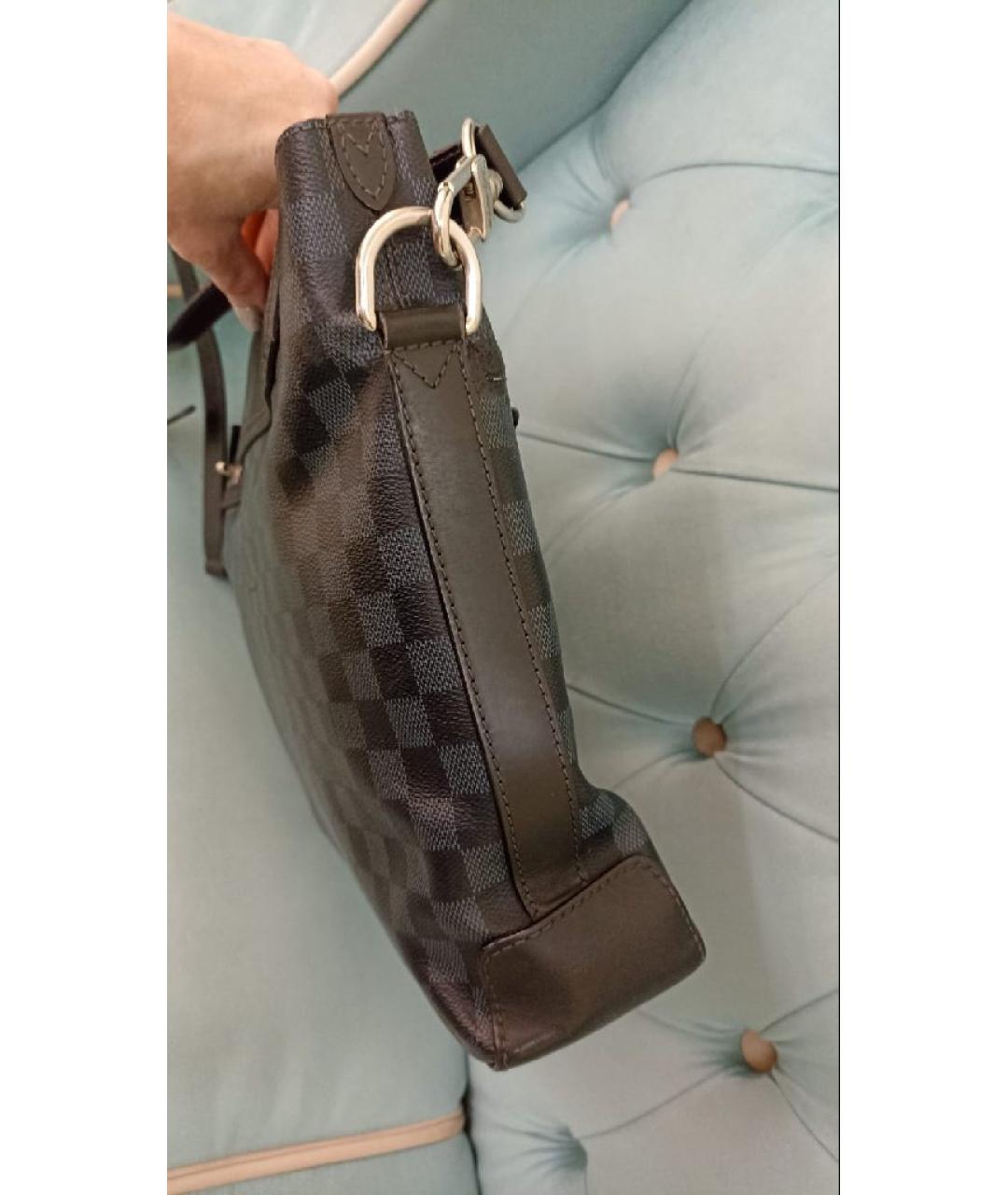 LOUIS VUITTON Коричневая кожаная сумка на плечо, фото 3
